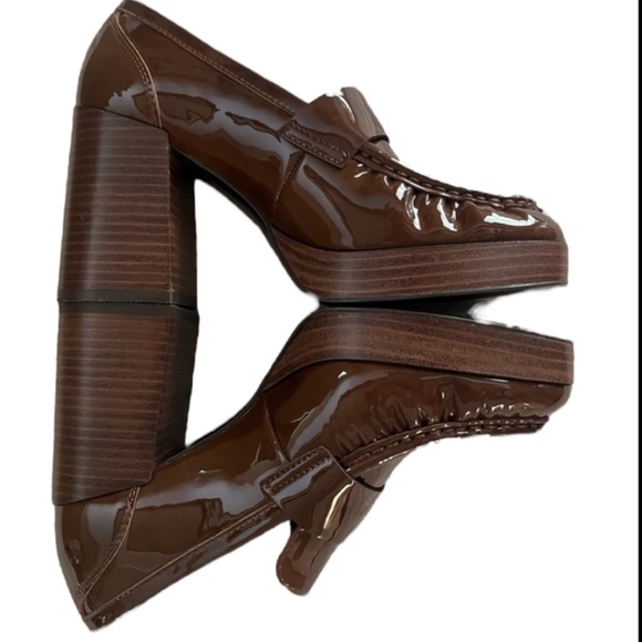 Steve Madden Women's Munday Y2K Platform Loafer Block Heels Leather Upper Sz 8.5 - Picture 4 of 11